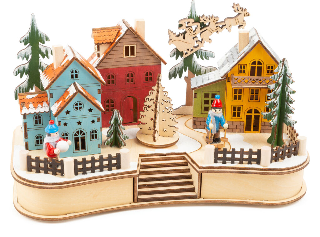 Vánoční dekorace -Small Foot Vánoční lampa Vesnice