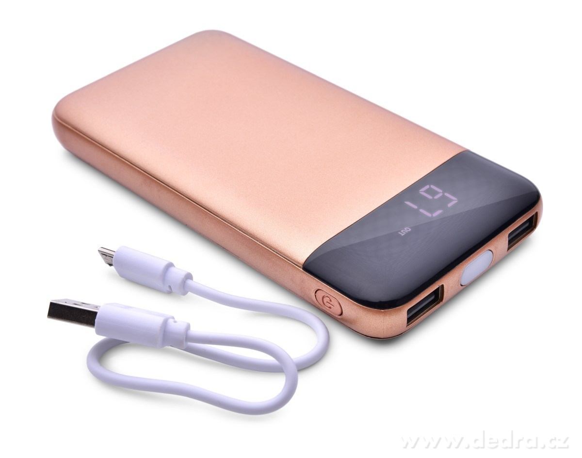 POWERBANK, kapacita 10000 mAh, metalic gold - 
