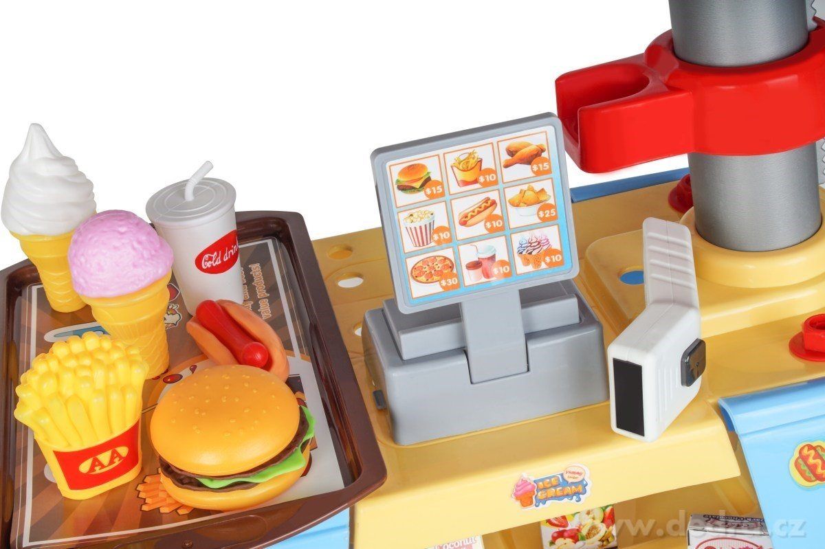 RYCHLÉ OBČERSTVENÍ, dětský báječný obchod, ZMRZLINA & BURGERY, 46 dílná sada