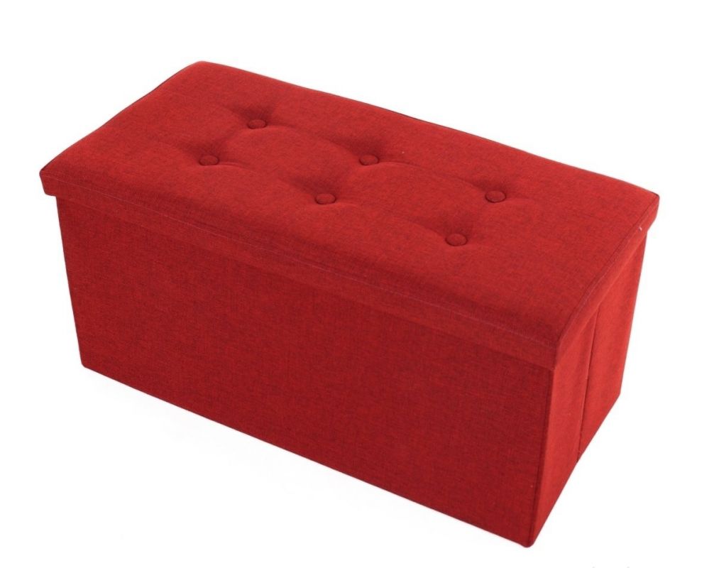 Sedací box skládací s úložným prostorem vínová melange vel. XL