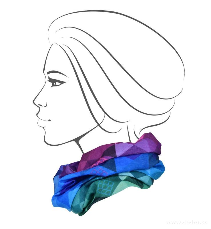 Multifunkční šátek  multicolor káro