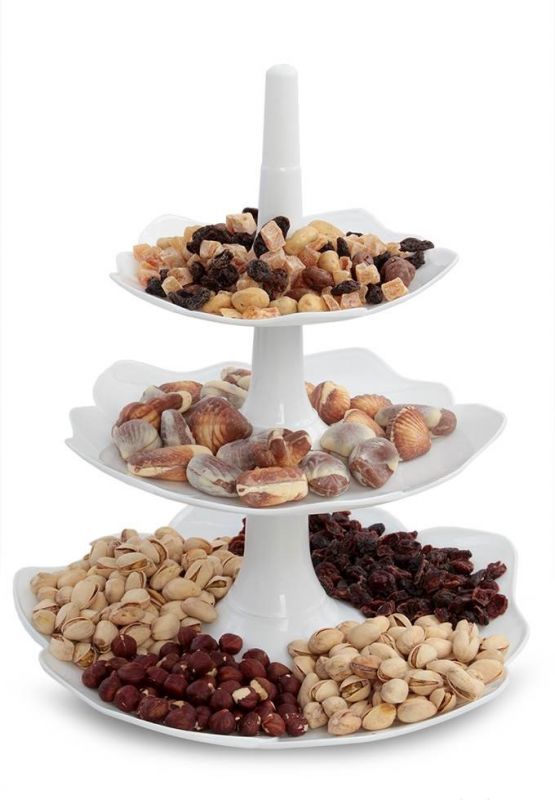 Servírovací etažér - bílý