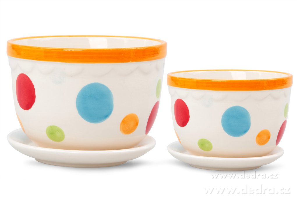 Obaly na květináče - 2 ks - obal s miskou