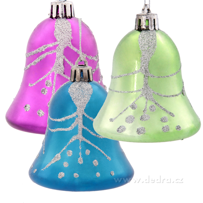 6 kusů barevných zvonků