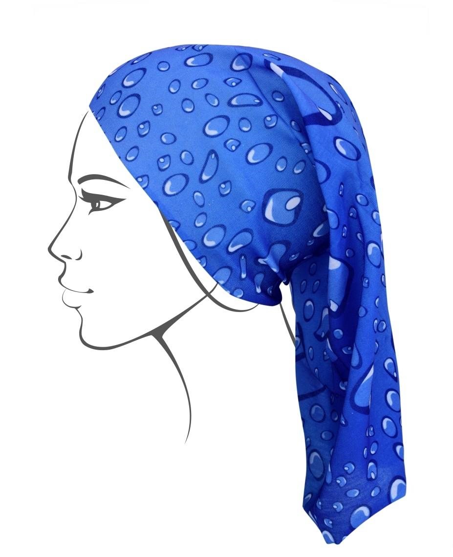 Multifunkční šátek, modrý s bublinkami