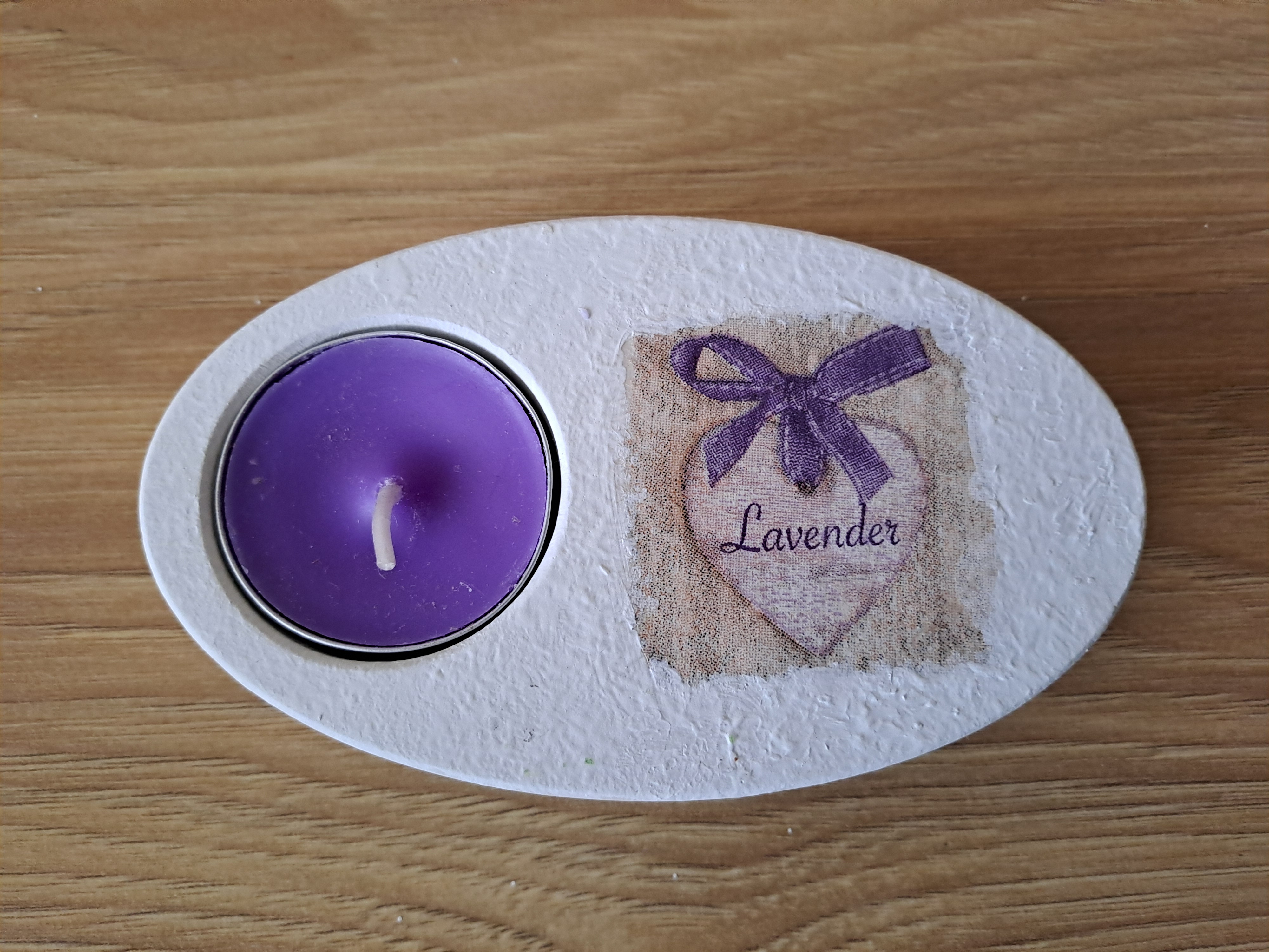 Svícen na čajovou svíčku - levandule - lavender
