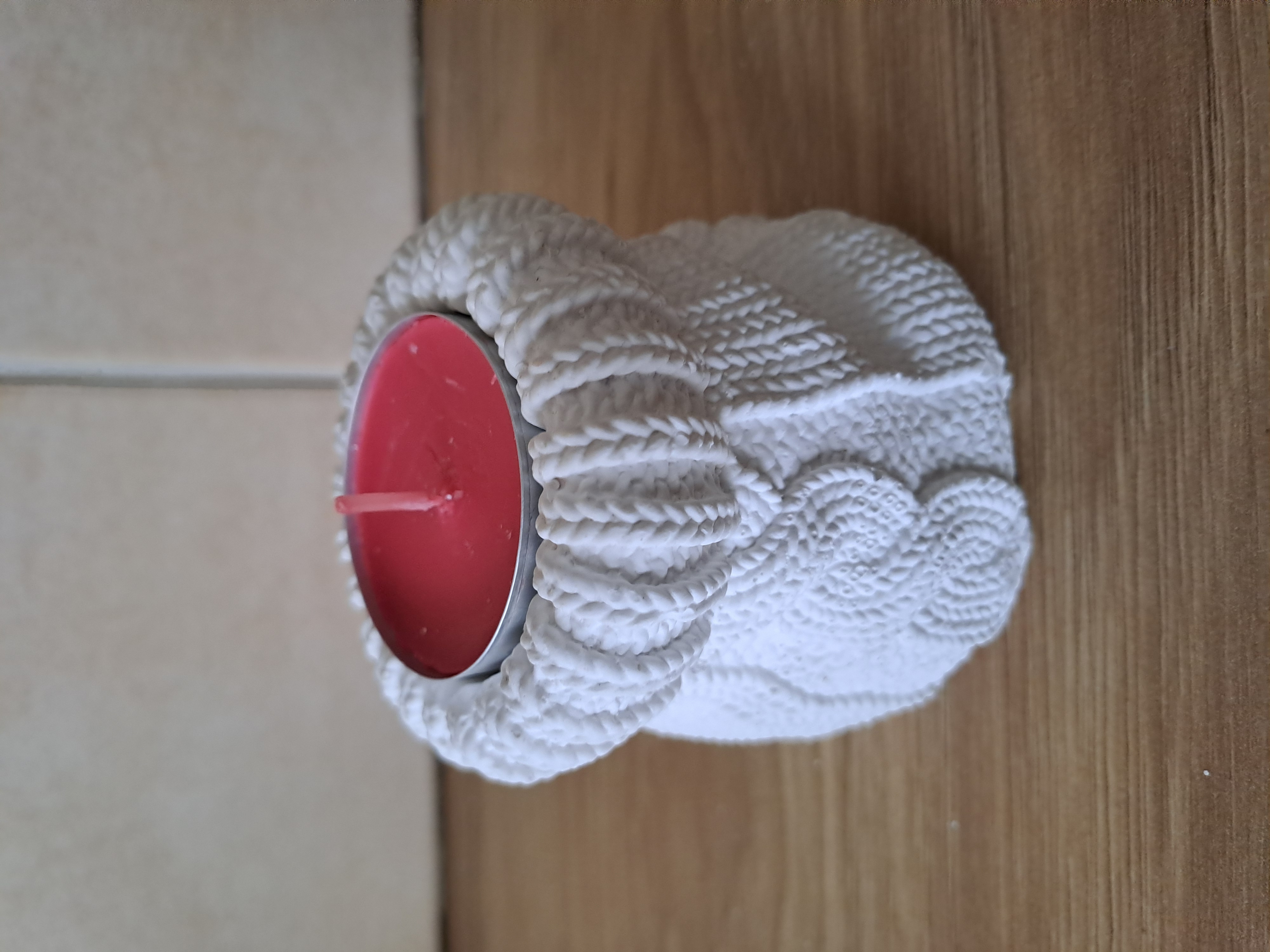 Svícen na čajovou svíčku -pytlíček 