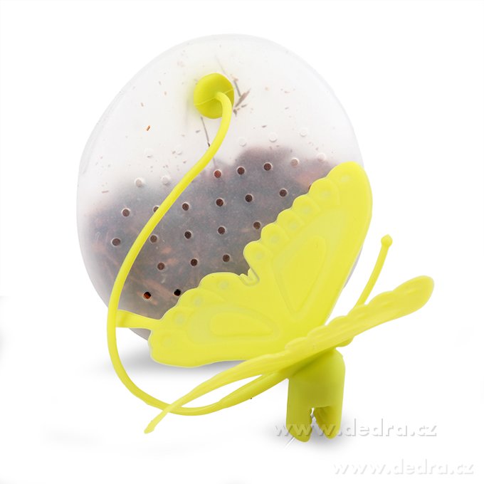 Silikonové sítko, na sypané čaje, MOTÝL zelený