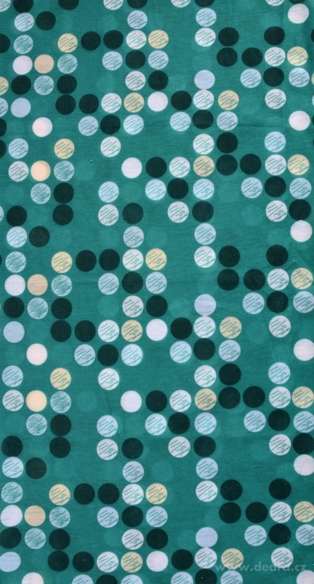 Multifunkční šátek - zelený s puntíkem