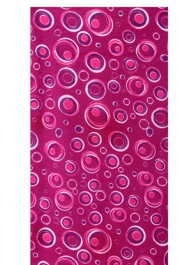Multifunkční šátek, fuchsiový s kruhy