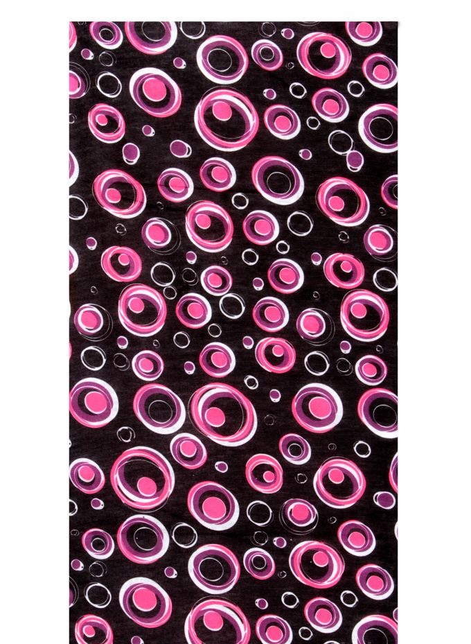 Multifunkční šátek, černý s kruhy