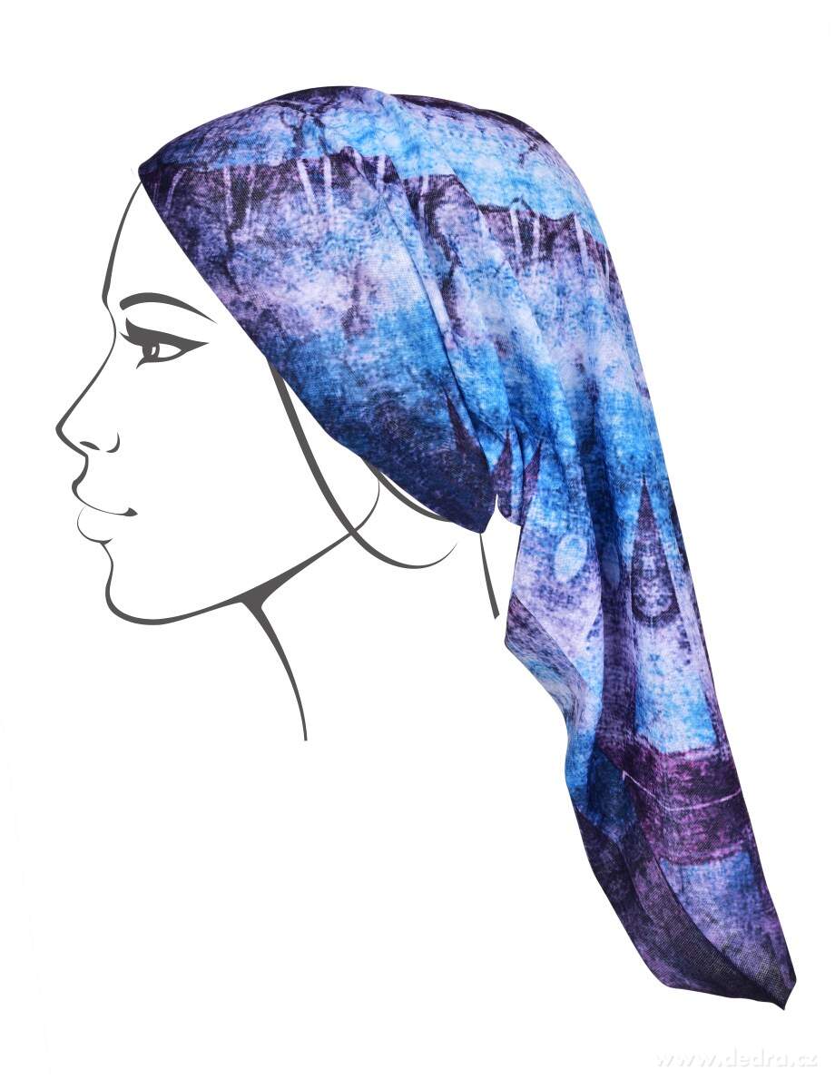 Multifunkční šátek- modrý orient 