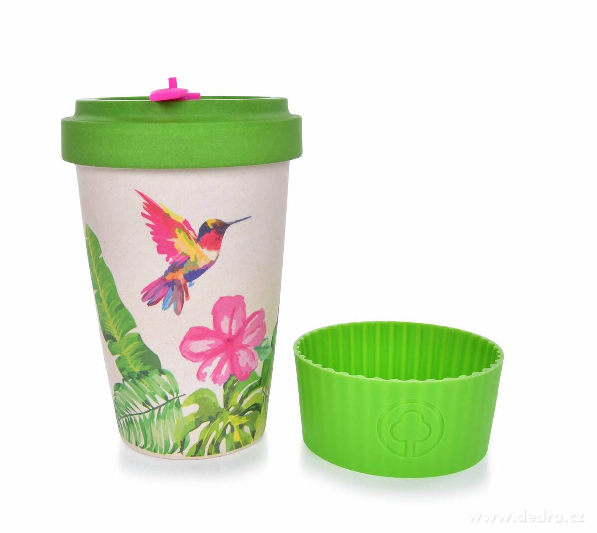 Hrnek s bambusovou vlákninou - GoEco® 500 ml zelený