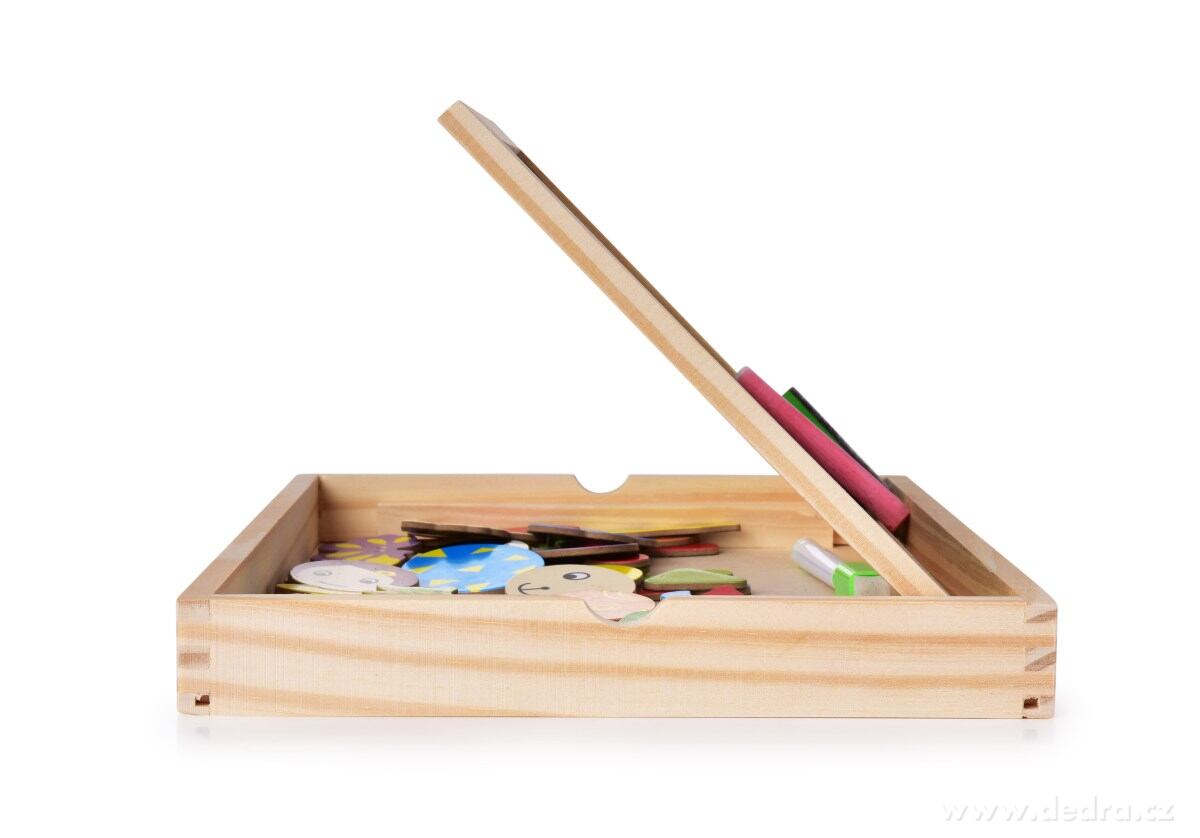 3v1 stolní oboustranná magnetická kreslící tabule | 76 dílná sada