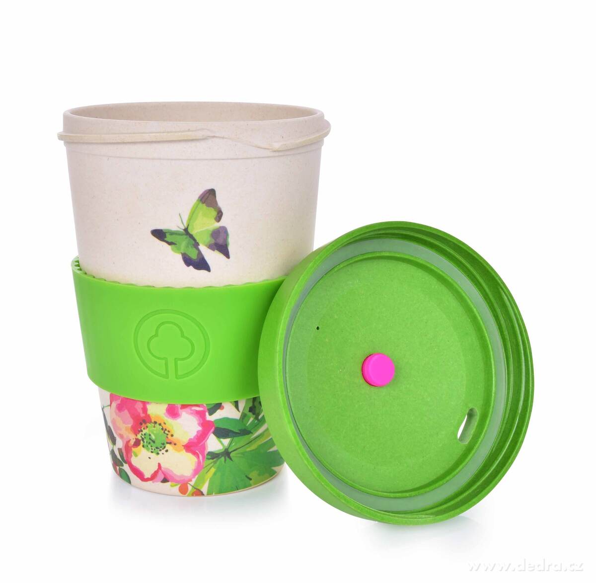 Hrnek s bambusovou vlákninou - GoEco® 500 ml zelený