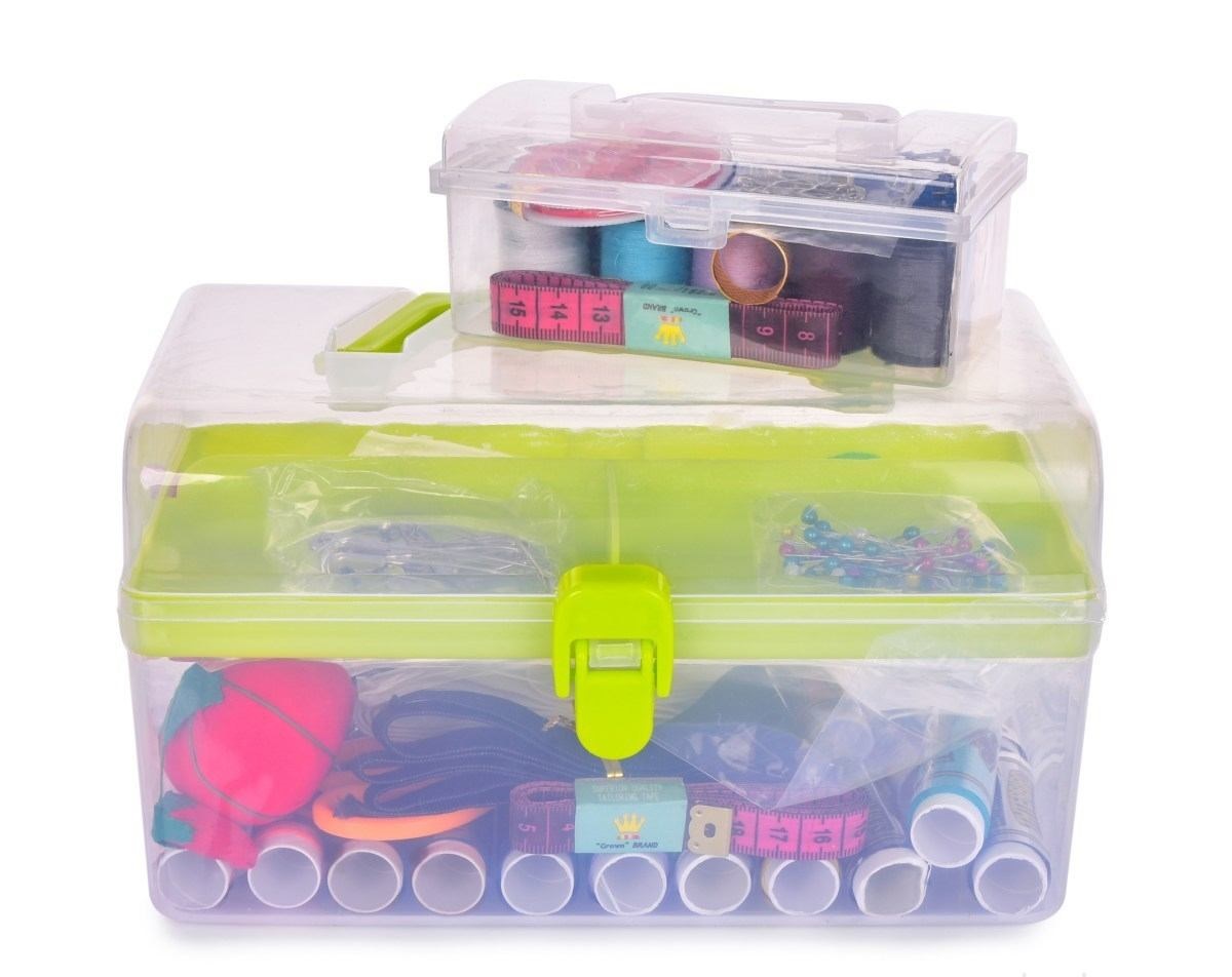 Šicí potřeby - velký kufřík - 220 šicích potřeb