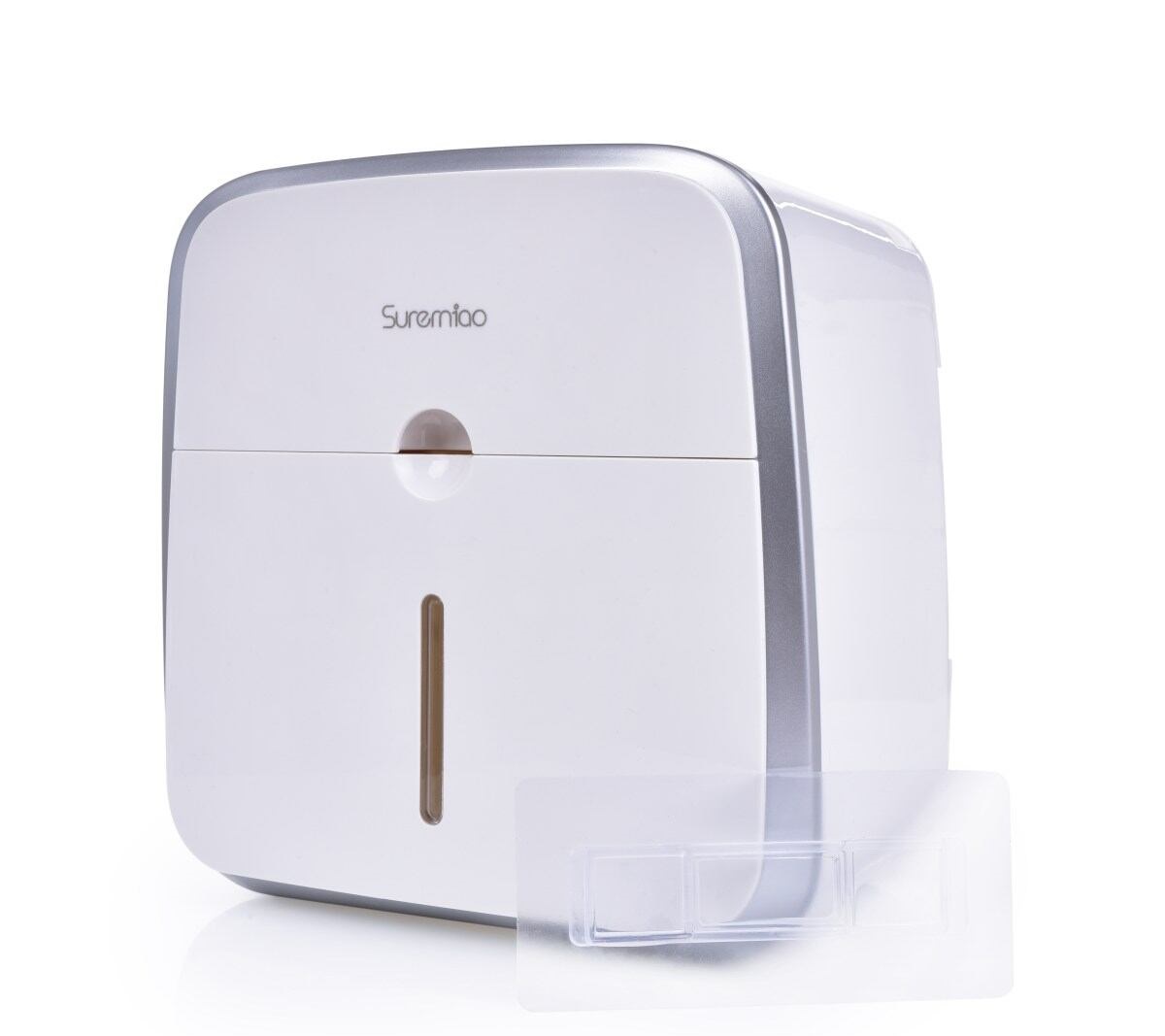 WC skříňka na toaletní papír s šuplíkem na hygienické potřeby, šedá