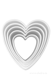 Vykrajovátka - srdíčka - bílá 