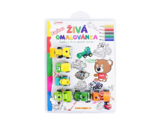 Živá omalovánka - stavební stroje 2